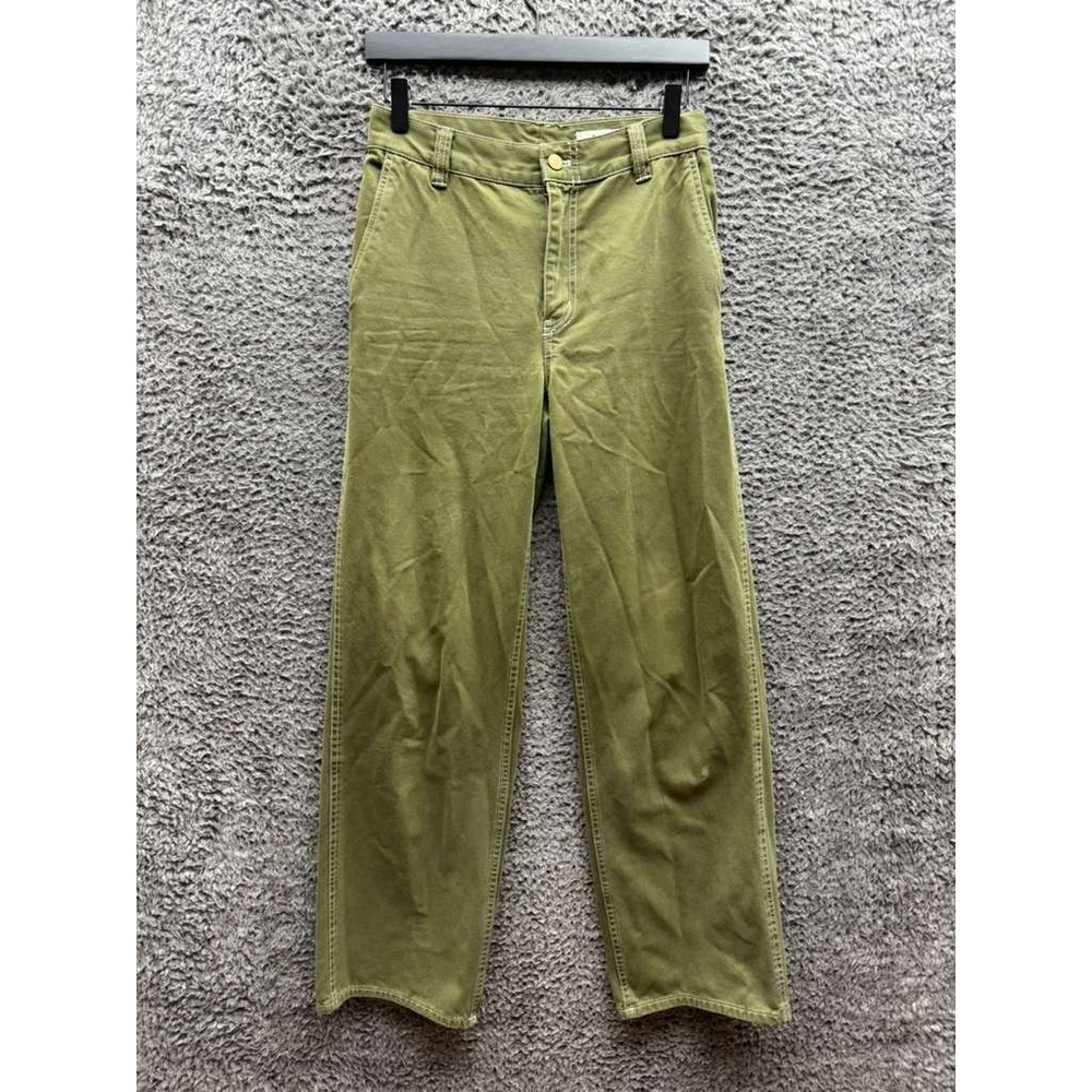 Tna Greenwich High-Waisted Relaxed Carpenter Twill Pants Gd Fatigue Women Size 2